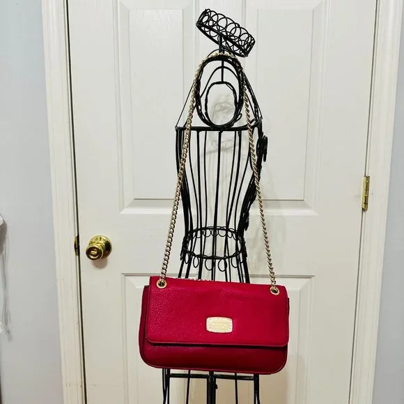 MICHAEL KORS JET SET JEWEL LEATHER SHOULDER BAG